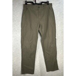 Tavik Pants Mens 34 Green Outdoor Straight Cargo Slacks Pockets Adult 34x32(31”)